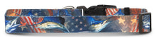 Load image into Gallery viewer, Salty Paws Billfish Print Dog Collar D. Friel Made from Recycled Plastic Bottles
