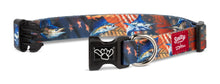 Load image into Gallery viewer, Salty Paws Billfish Print Dog Collar D. Friel Made from Recycled Plastic Bottles
