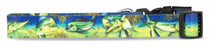 Load image into Gallery viewer, Salty Paws Mahi -Mahi Fish Print Dog Collar D. Friel Connected By Water Collaboration Made from Recycled Plastic Bottles
