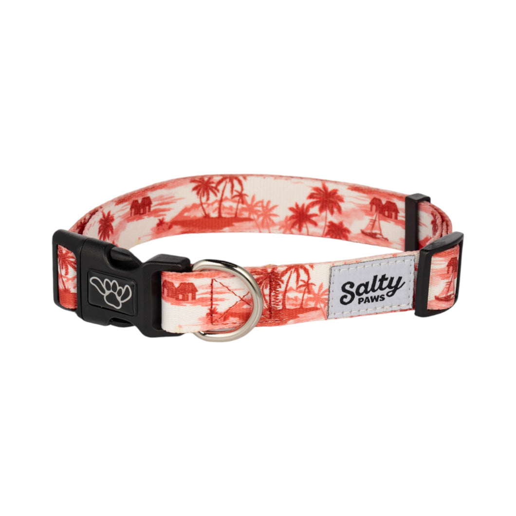 Red Aloha Print Eco Friendly Dog Collar