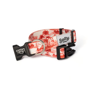 Red Aloha Print Eco Friendly Dog Collar