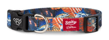 Load image into Gallery viewer, Salty Paws Billfish Print Dog Collar D. Friel Made from Recycled Plastic Bottles
