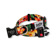 Load image into Gallery viewer, Hawaiian Print Dog Collar Tropical Black Floral Collar
