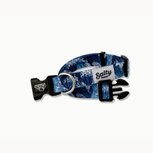 Load image into Gallery viewer, Blue Wave Dog Collar Made From Recycled Plastic Bottles
