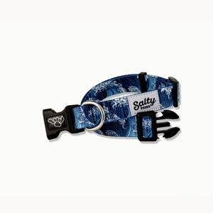 Blue Wave Dog Collar Made From Recycled Plastic Bottles