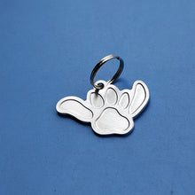 Load image into Gallery viewer, Shaka Paw Hang Loose Dog Identification Tag Paw Print ID Tag
