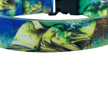 Load image into Gallery viewer, Mahi Mahi  Fish Print Dog Collar D. Friel Connected By Water Collaboration
