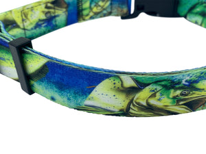Mahi Mahi  Fish Print Dog Collar D. Friel Connected By Water Collaboration